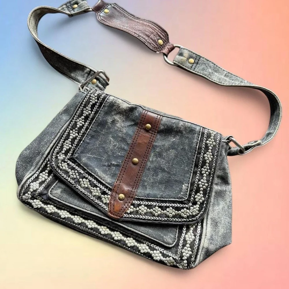 Mona B Stella Embroidered Crossbody
